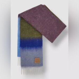 Stunning Loewe Mohair scarf in multicoloured stripes. Completely new.